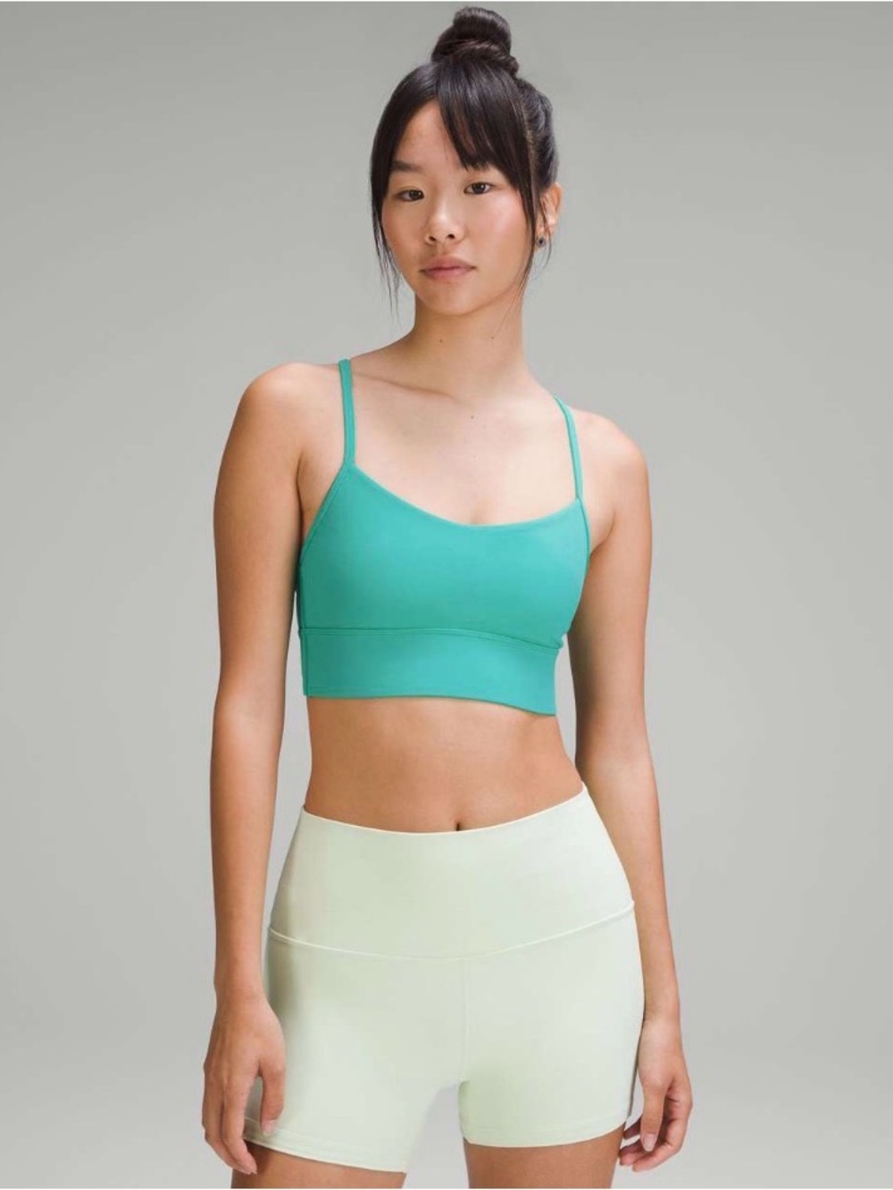 Lululemon Flow Y Longline Bra Kelly Green Size 12